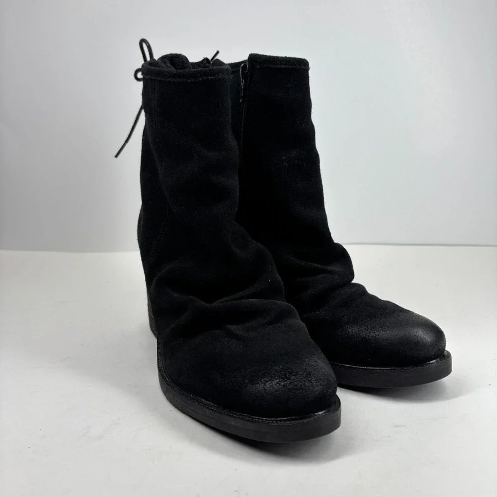 Bos. & Co. Barlow Women's US 6-6.5/37 Black Suede Leather Zip Waterproof Booties